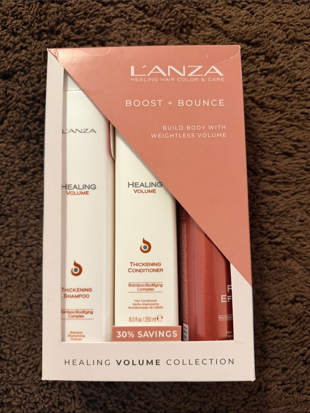 LANZA Boost + Bounce Healing Volume Collection - Pink